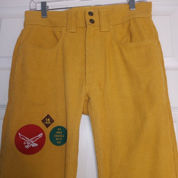 Bare Knuckles Gold Corduroy Bootcut Pants - Picture 4 of 8